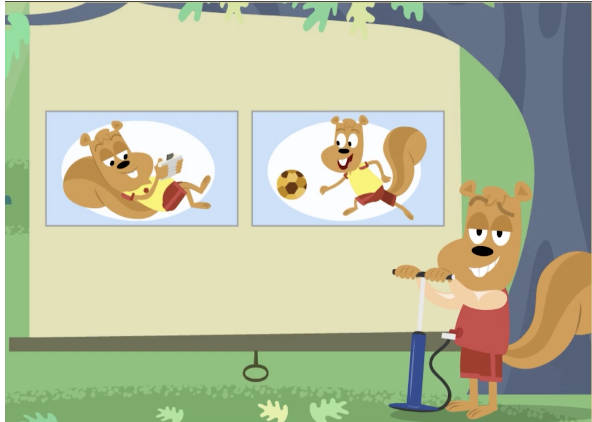 World's healthiest squirrel game from ABCmouse.com. 